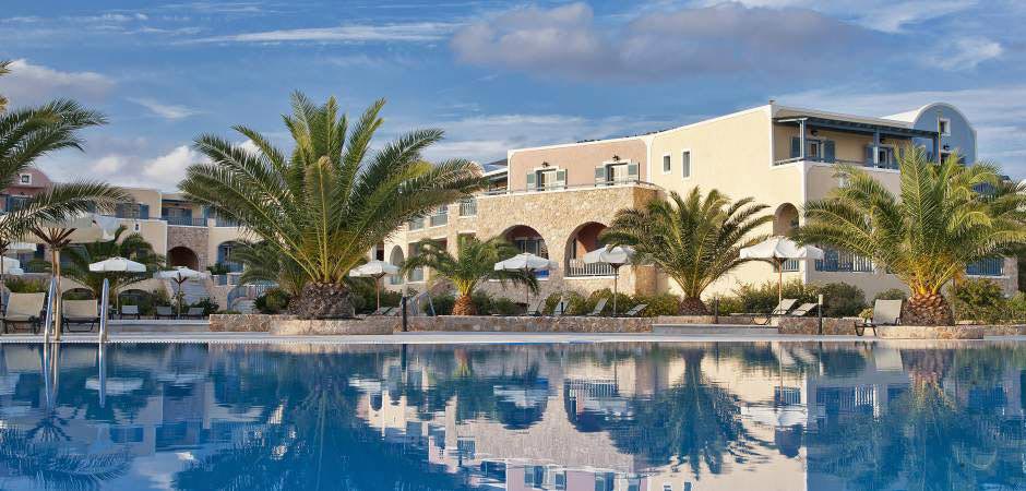 santorini perissa hotel with pool